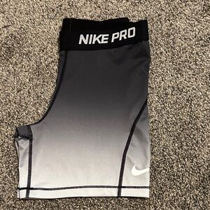 Nike Pro Black and Gray Ombre Compression Shorts